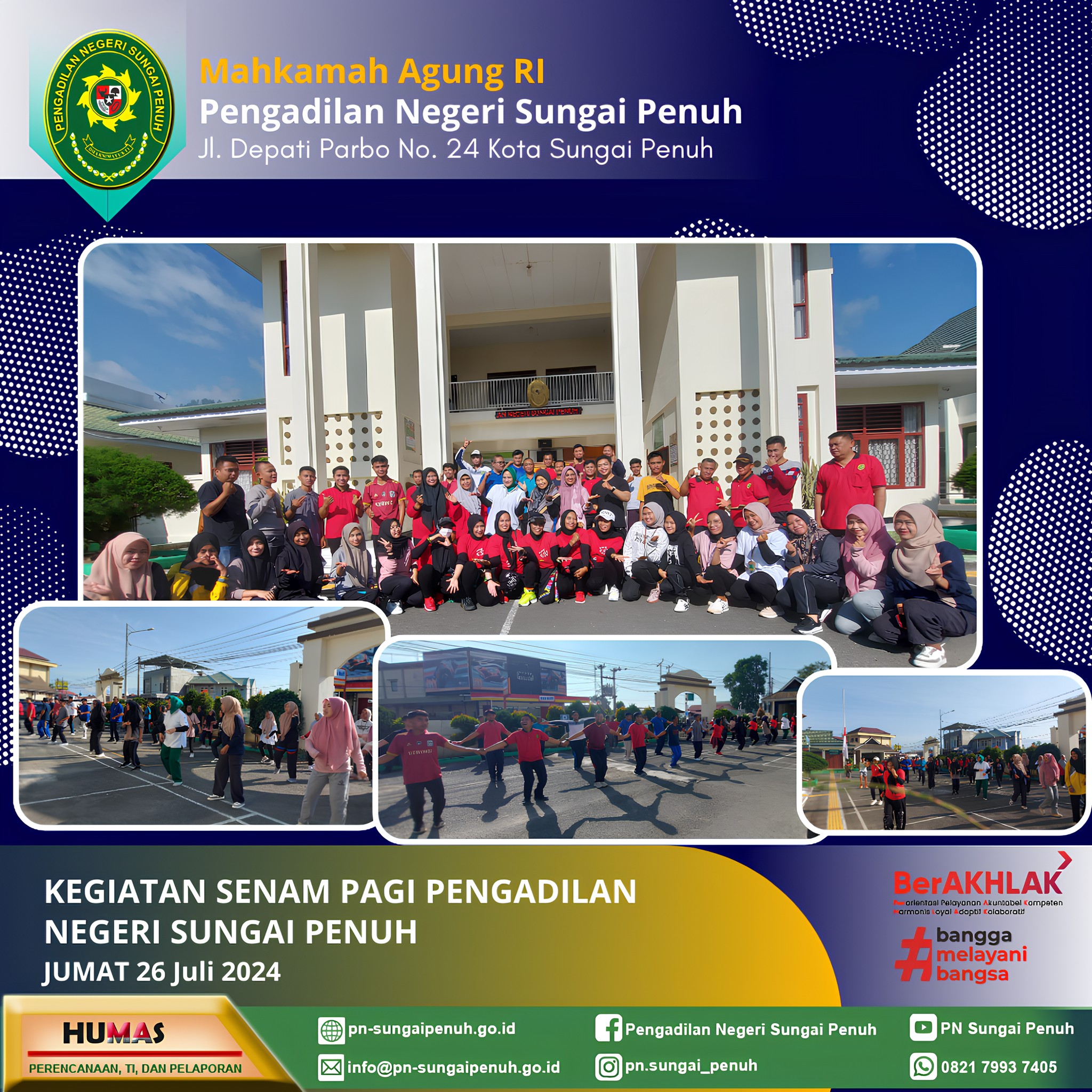 KEGIATAN SENAM PAGI PENGADILAN NEGERI SUNGAI PENUH
