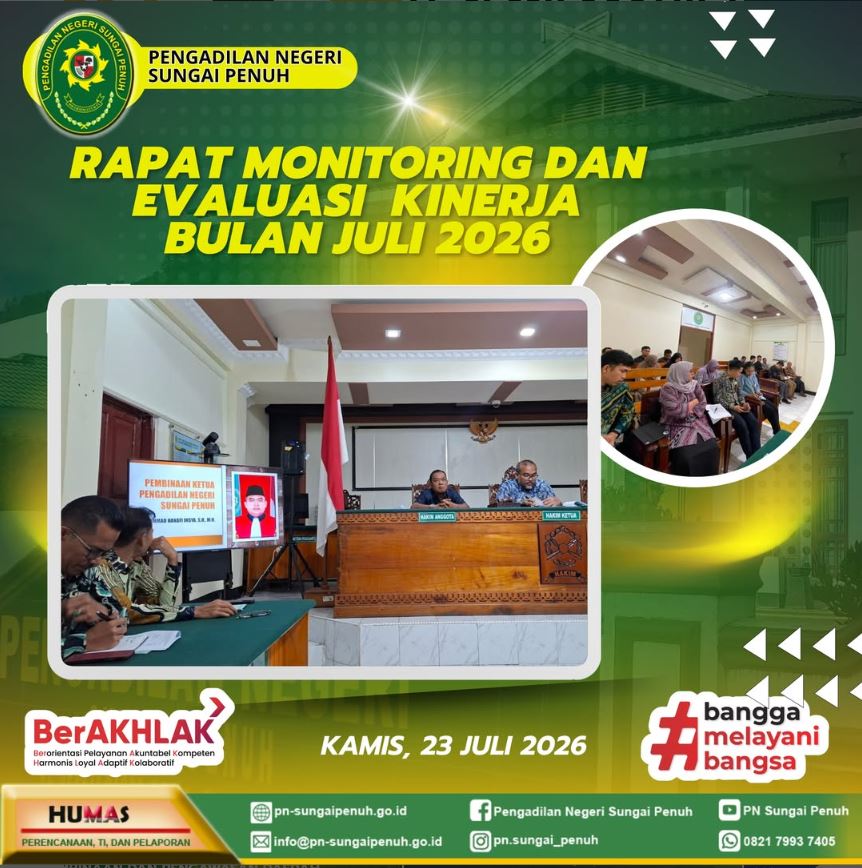 Monitoring dan Evaluasi Kinerja Bulanan
