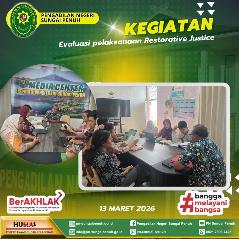 Evaluasi Pelaksanaan Restorative Justice