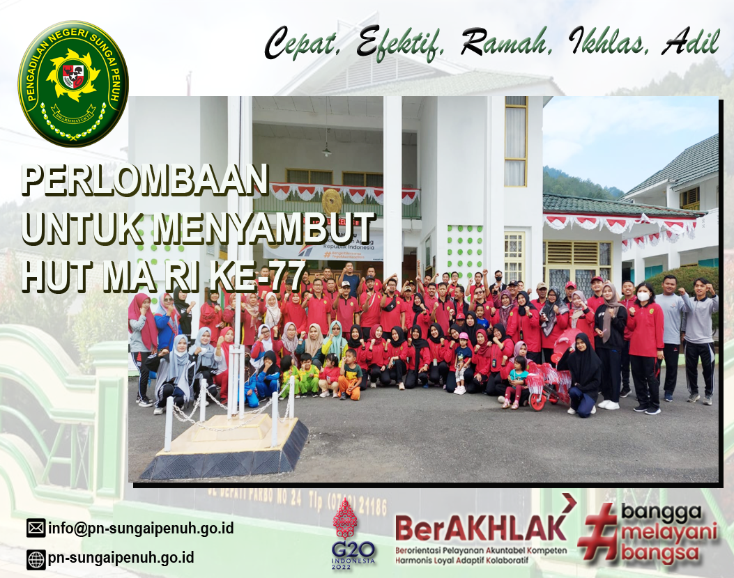 Perlombaan Dalam Menyambut HUT Ke-77 MA RI