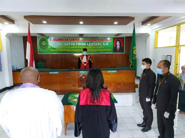 Pengambilan Sumpah Jabatan dan Pelantikan SDRI. Satya Frida Lestari, S.H
